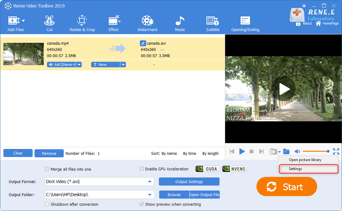 come ottenere un'immagine da un video fare screenshot con renee video editor pro