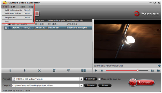 convertire i video camtasia in mp4 con Pavtube Video Converter