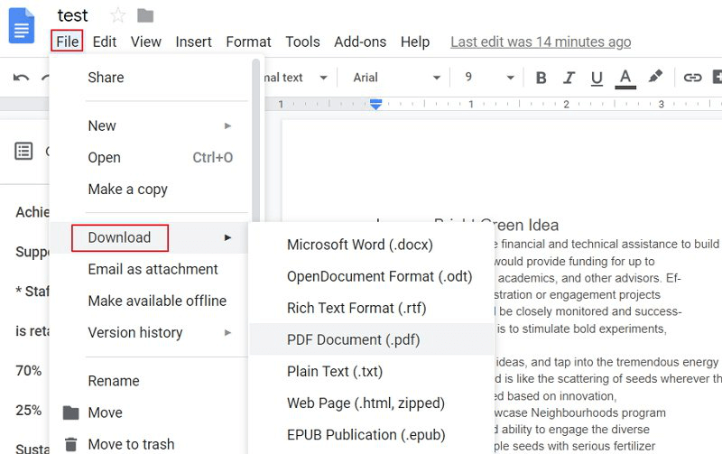 come copiare pdf in word con google docs